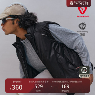 瞬时山野Monterest户外防泼水保暖宽松黑标P棉立领休闲棉服马甲男