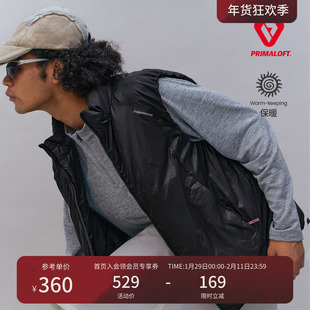 瞬时山野Monterest户外防泼水保暖宽松黑标P棉立领休闲棉服马甲男