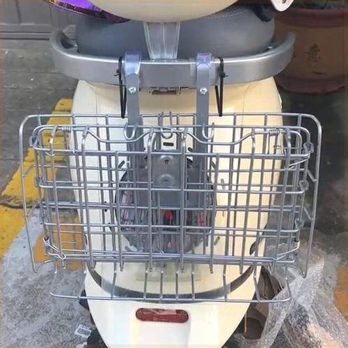 电动车后置车筐自行车前置挂篮收纳头盔雨衣放杂物可折叠防水加粗