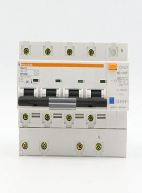 天津梅兰日兰NC100漏电断路器空气开关3P4线4P80A100A125A漏电保