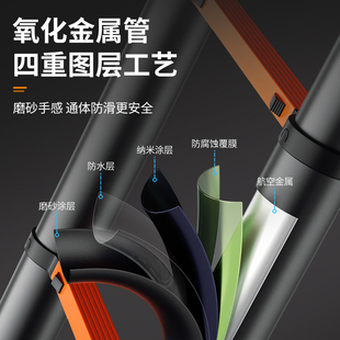 伸缩梯子升降工程梯铝合金便w携家用多功能7米直梯带钩折叠不锈钢