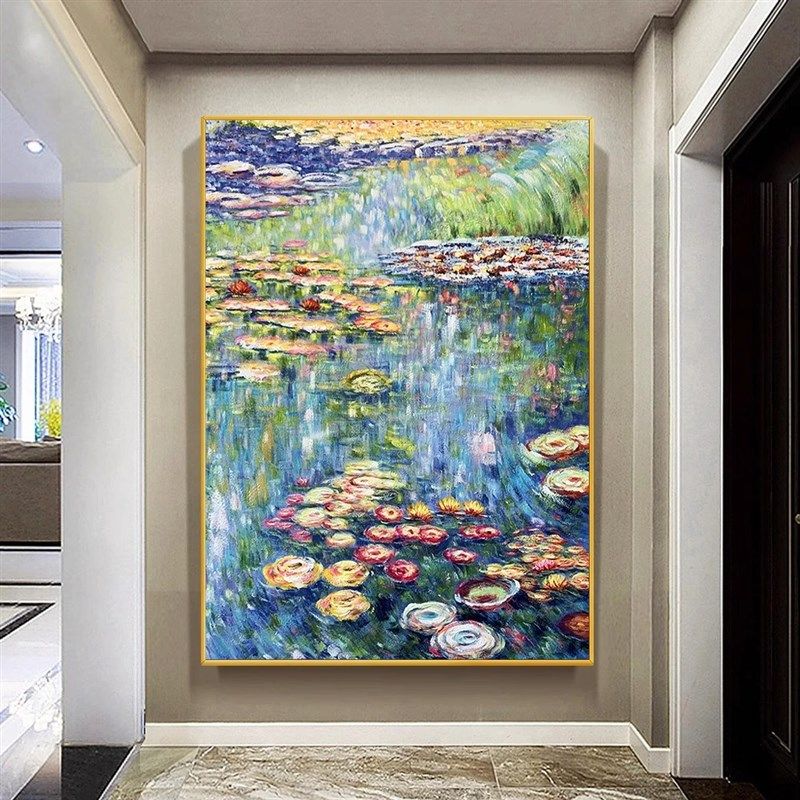 莫奈睡莲钻石画满钻高级感客厅x沙发背景墙十字绣2024新款世界名,居家布艺,钻石绣,淘宝优惠券,粉丝福利购,淘宝优惠卷