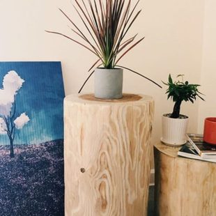 北欧边几客厅沙发小茶几木墩简约角几复古床头柜原木创意实木角几