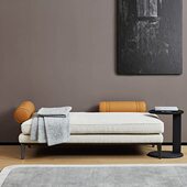 布现代简约人皮客厅结合榻家用贵妃椅美北欧轻奢床边卧室床尾凳榻