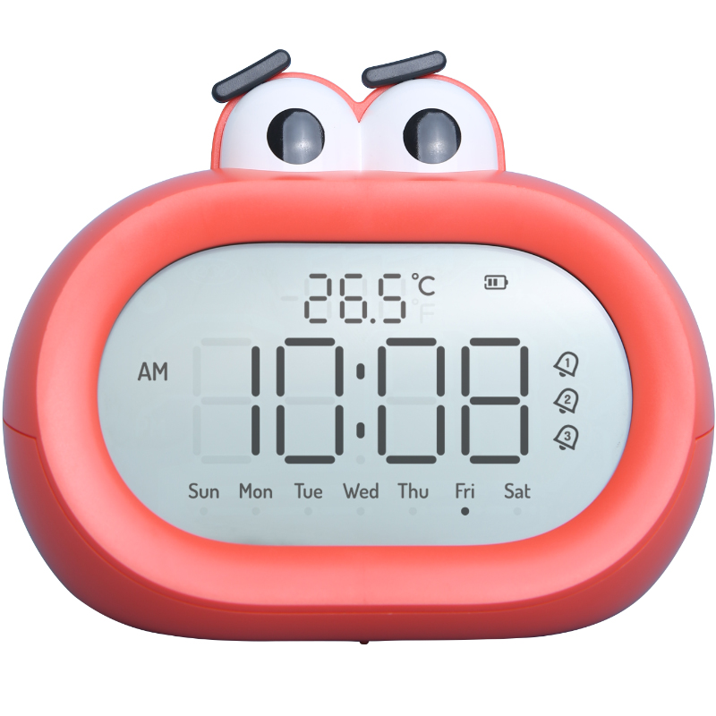闹钟静音学生用床头声音超大夜光B卡通两用计时器定时儿童专用电