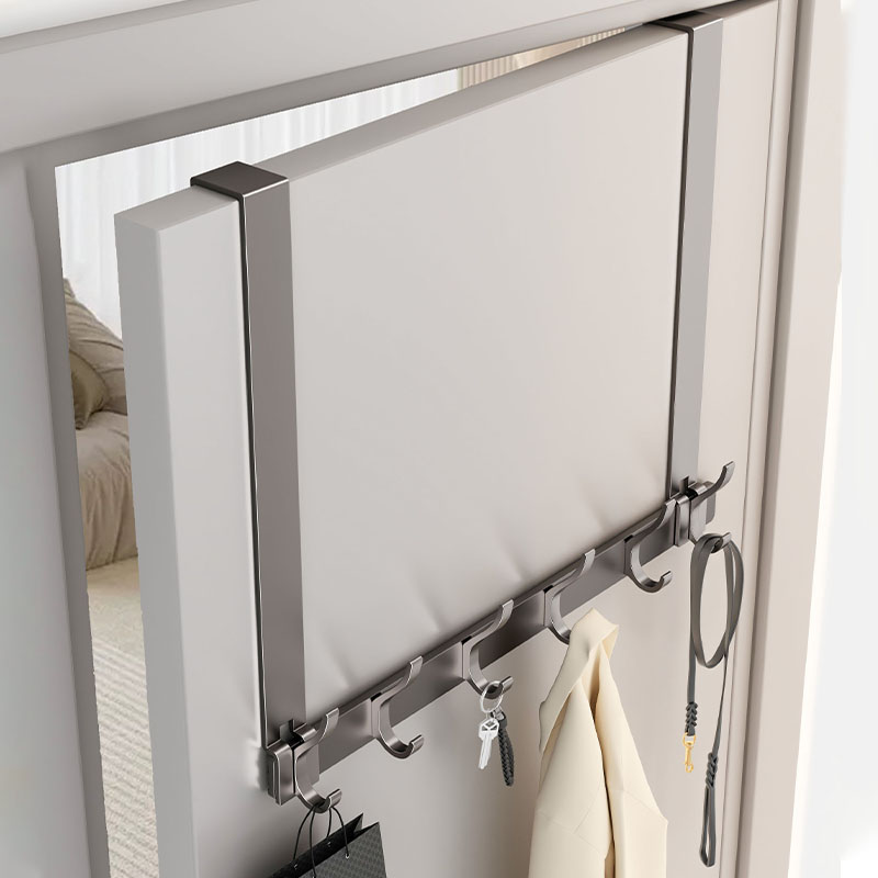 门后挂钩加长挂衣架卧室门上挂架免打孔I门背式置物收纳神器衣帽