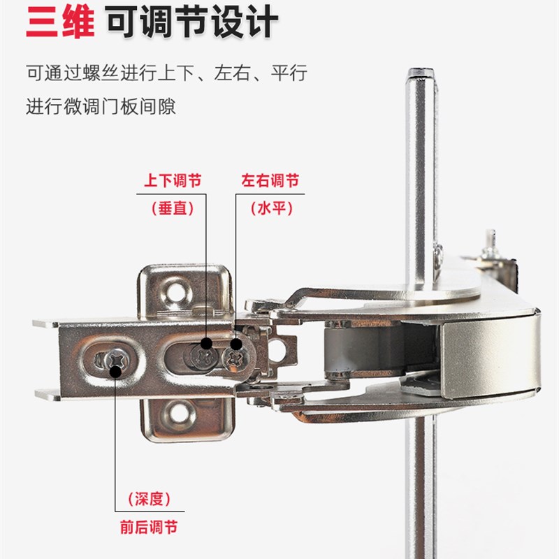 衣橱柜巴士门铰链平移门铰链转角B衣柜门折叠阻尼缓冲合页五金配