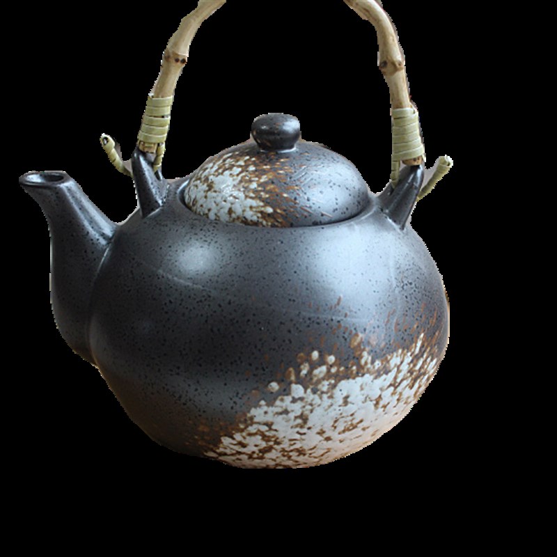 陶瓷壶日式茶壶土陶水壶荞麦壶大号F海鲜壶汤壶耐高温奶茶壶餐厅