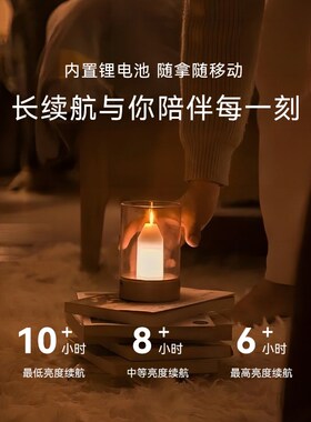 桌面摆件氛围感台灯餐厅轻v奢高级感民宿清吧装饰烛光卧室床头