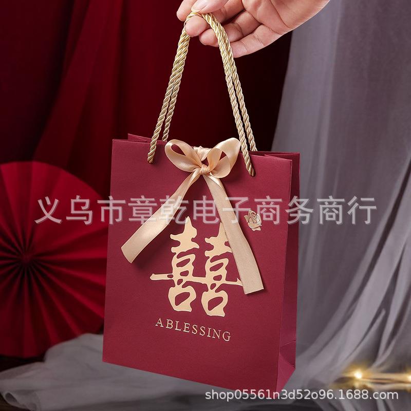 喜糖盒子大号喜糖盒子空盒批の发订婚回礼袋结婚手提袋手提糖袋婚