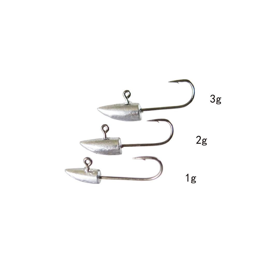 微物铅头钩根钓钩1g/2g/3尖嘴鹰嘴钩鱼头钩软虫软饵钩