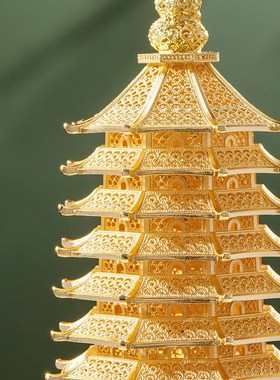 朱炳仁铜登科及第文昌塔套装摆件十三层金榜提名客厅办公桌书桌