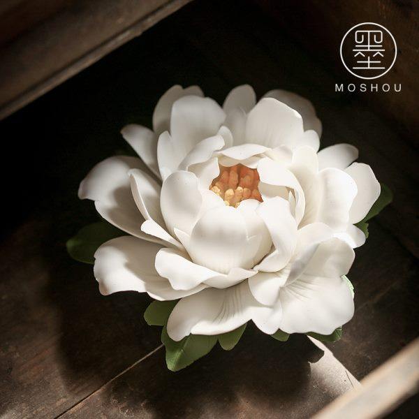 南缃坊禅意陶瓷香插香座家用莲花香托香盘手工牡丹花中式茶道摆件,家居饰品,香托/香盘/香座/香插,淘宝优惠券,粉丝福利购,淘宝优惠卷