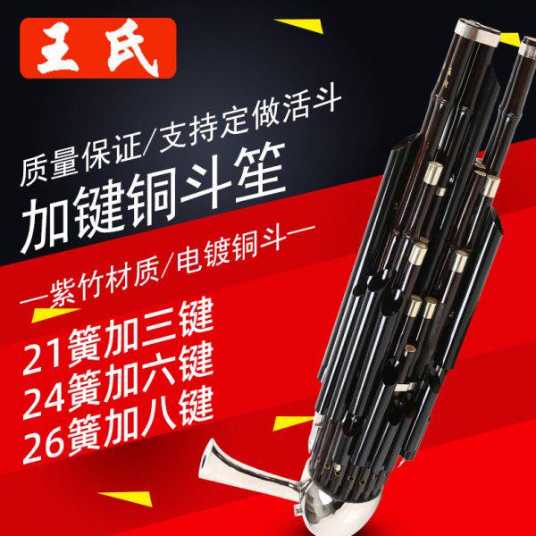天津王氏笙乐器初学者21簧24簧26簧36簧加键笙扩音铜斗笙