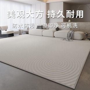 加厚高级沙发茶几奶油卧室床轻奢地毯简约现代边防水地垫易打理风