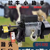 专业电动葫芦牵引绞盘拉12v24v便携式 车载卷扬机电动绞盘牛拉牲畜
