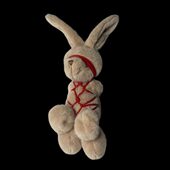 捆绑绳萌玩毛绒兔子绳纯手工礼物兔缚车载摆件艺兔玩偶机车创意