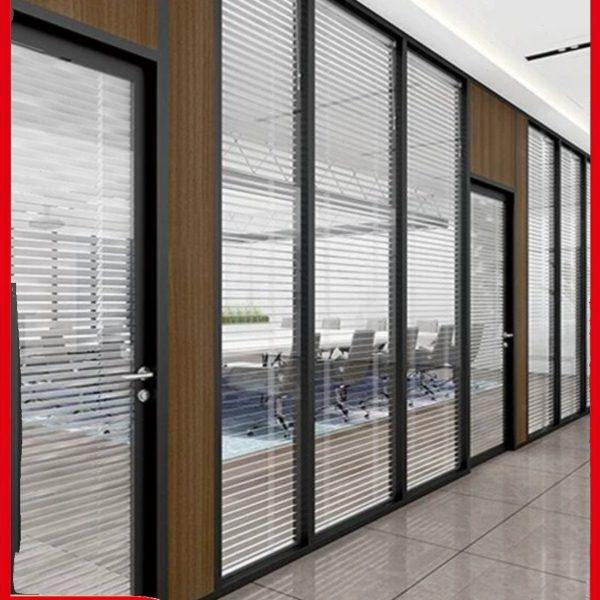 贵州贵阳办公室玻璃隔断铝合金钢化玻璃隔断中空百叶玻璃百叶隔墙