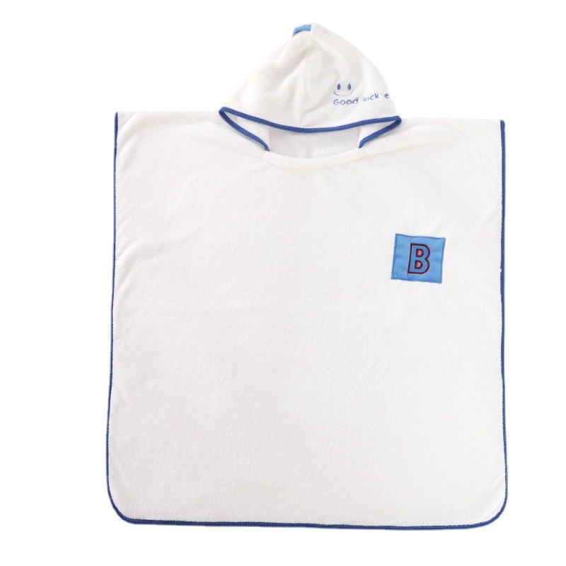 浴巾儿童带帽斗篷浴袍可穿式男女宝宝洗澡专用珊瑚绒柔软吸水速干