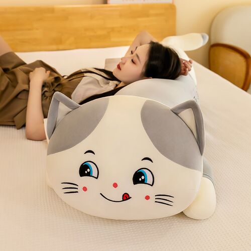 趴趴猫咪公仔毛绒抱枕长条枕爱床上男生款超软睡觉女