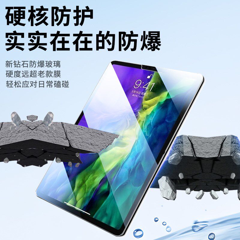 适用id o.9寸平板钢化膜ido22新款无尘仓秒贴第2代四二代全屏覆盖