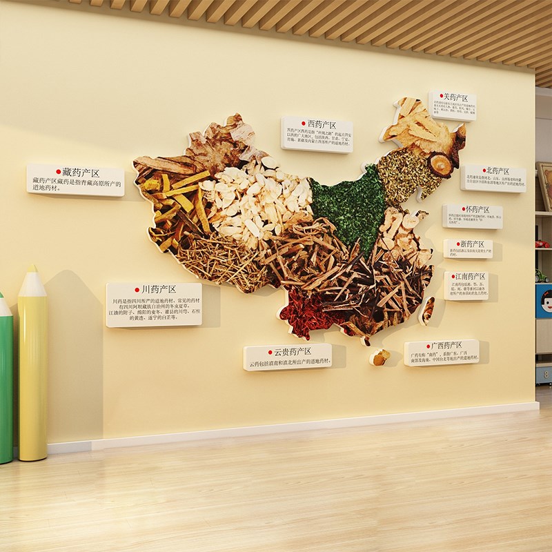 中草药医馆材料幼儿园环创墙面装饰班级文化布置题成品形象挂画