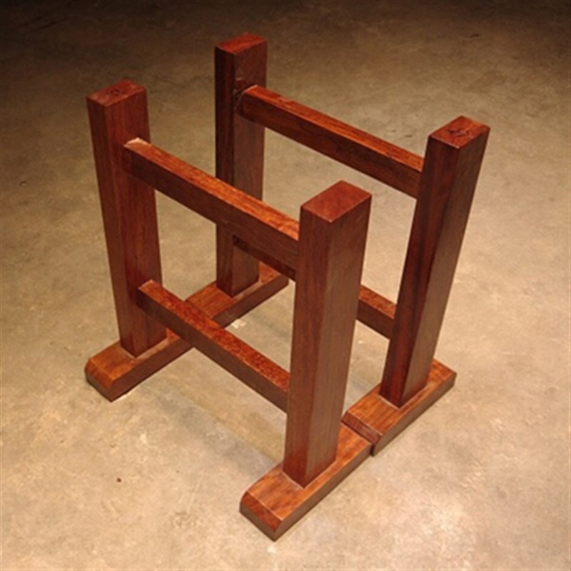 奥坎巴花黄花梨实木大板支架桌腿桌脚支架脚木质桌子脚架原木茶桌