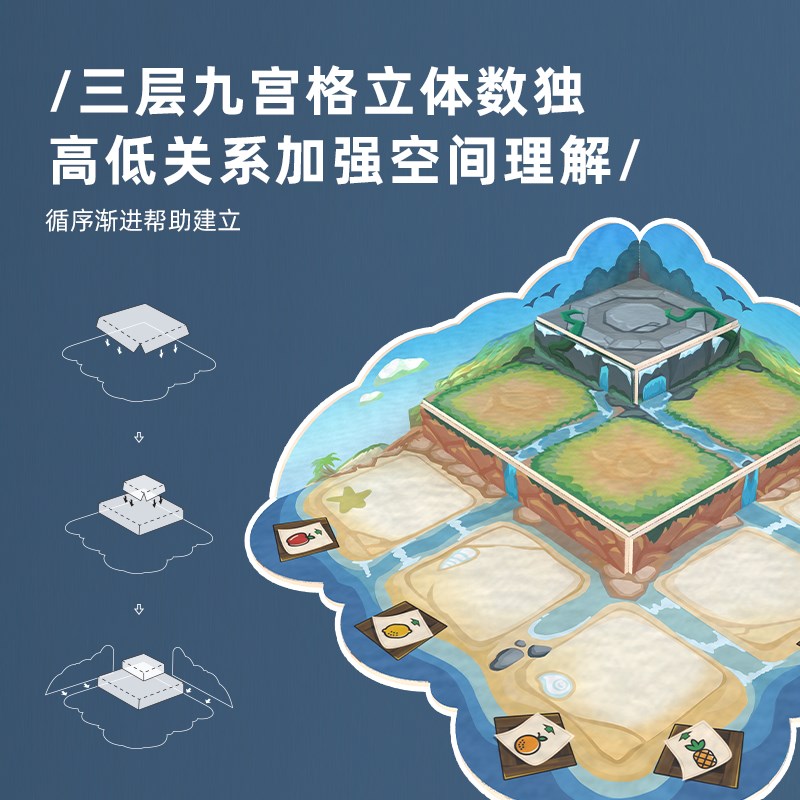 多元智能魔方奇妙海岛桌游儿童数理逻辑思维训练-10岁数学