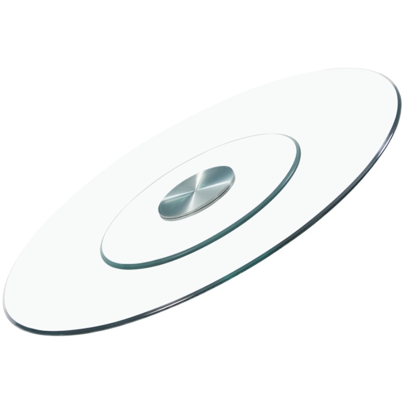 餐桌转盘钢化玻璃家用酒店饭桌子圆形旋转台大园桌面转盘底座防爆