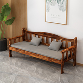 新实木沙发小户型沙发客厅全实木现代三位靠背沙发