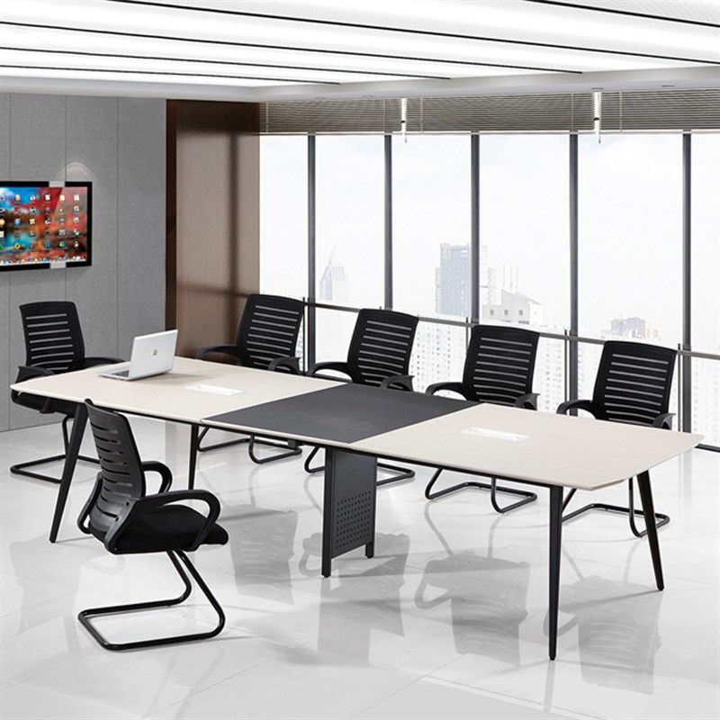 会议桌脚金属办公桌支架新款菱形铁艺桌腿支架员工卡位办公台定制