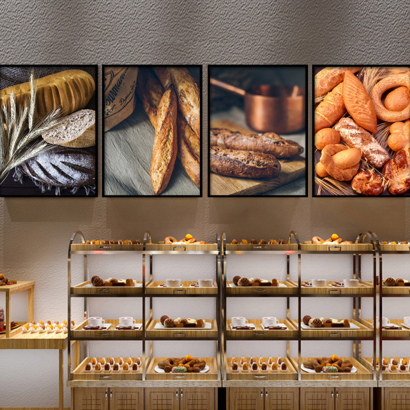 蛋糕店墙面装饰画面包店烘焙房甜品店宣传挂画西式水果糕点壁画