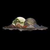 威弗列德现代新背景墙挂画灯画档迎客松客厅装 饰画