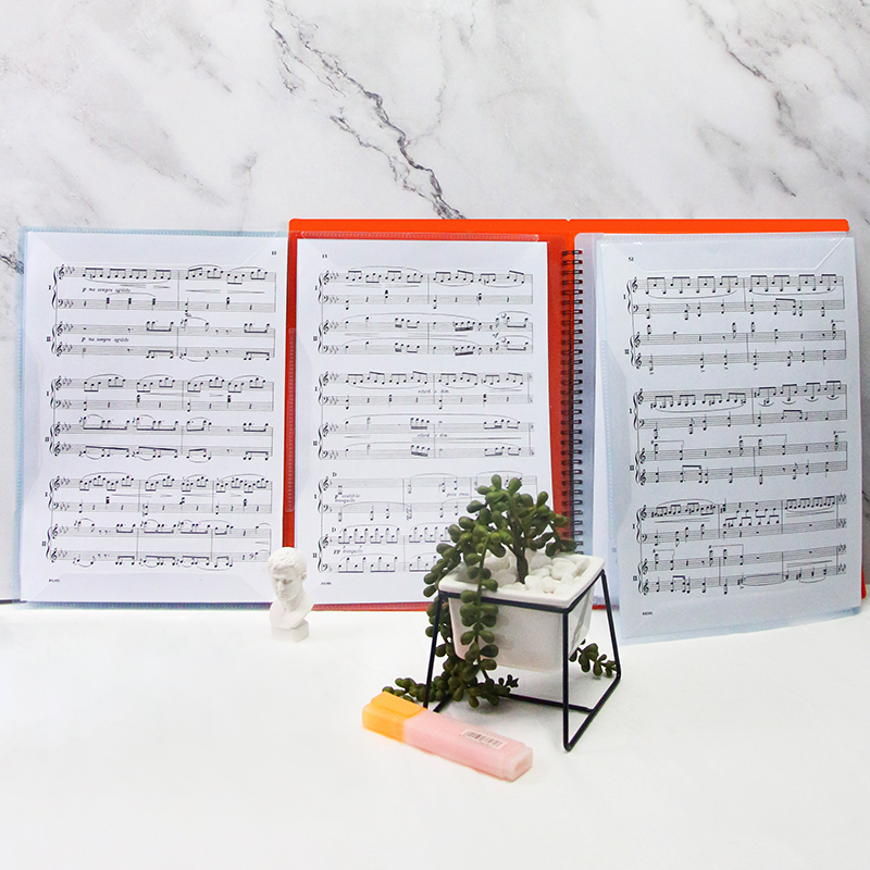 钢琴谱夹子乐谱夹钢琴琴谱夹谱夹册曲谱本可修改折叠展开式不反光