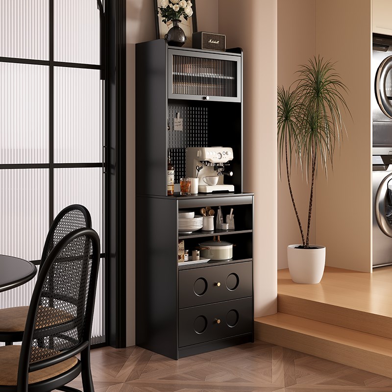 0cm实木餐边柜小户型靠墙角小尺寸咖啡机摆放台窄型高柜茶水酒柜