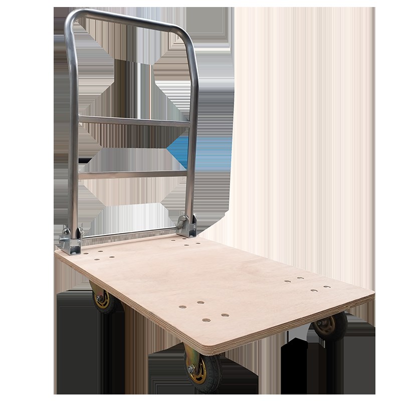 折叠手推车平板车木板拉货车拖车推货车静音平板购物小推车搬运车