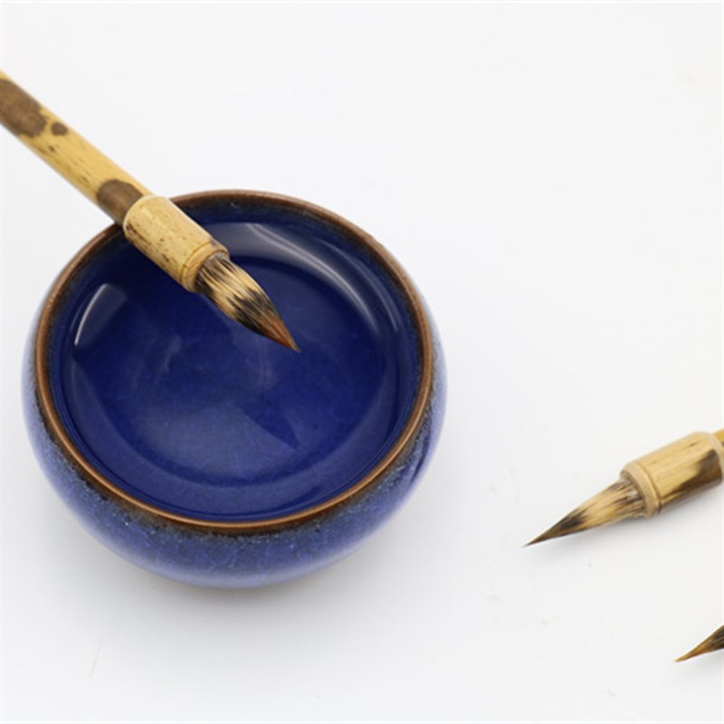 古法水彩毛笔水彩描红工笔画笔鸡距笔兔狼毫勾勒描线渲染用毛笔