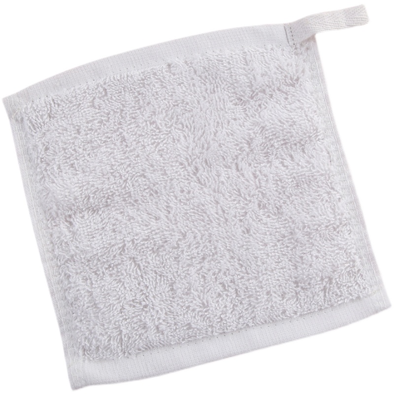 幼儿园加厚擦嘴小方巾口水手帕全棉白色擦手儿童四方形毛巾15厘米