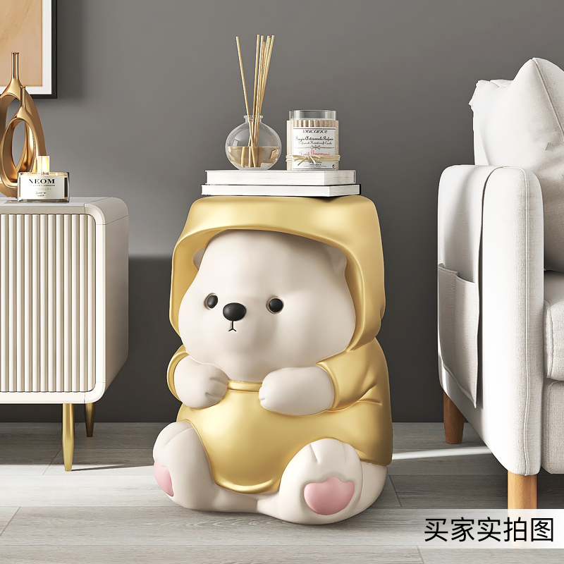 元气熊入户玄关换鞋凳落地家居饰品客厅沙发旁床头柜乔迁新居