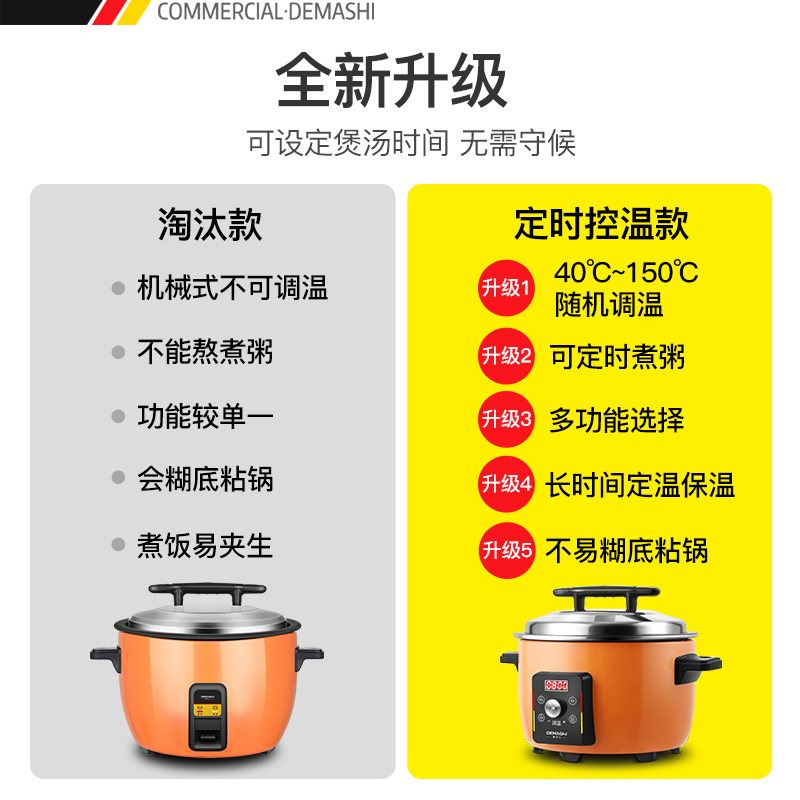 德玛仕电饭锅大容量商用食堂饭店多功能蒸饭不粘锅超大智能电饭煲