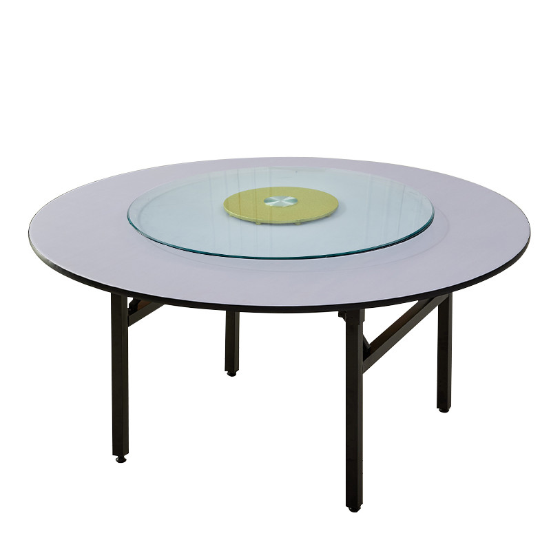 酒店家用酒席1人15人2人大圆桌子折叠圆桌圆台PC圆形餐桌