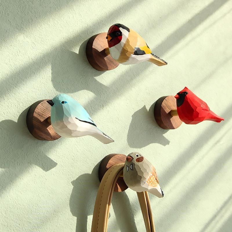 创意卡通复古小鸟挂钩打孔免打孔两用挂钩入户磁吸玄关挂衣钩粘钩,家居饰品,装饰挂钩,淘宝优惠券,粉丝福利购,淘宝优惠卷