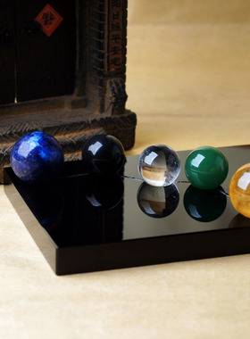 净化天然水晶北斗七星阵粉晶黑曜石补五行旺运家居客厅摆设