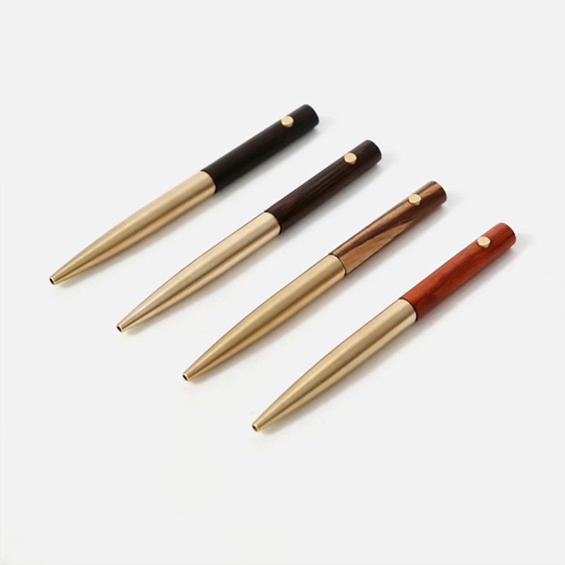 意外设计匠心之笔金属黄铜实木办公中性笔商务笔签字笔刻字定制