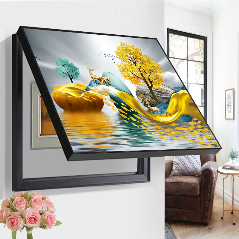 大尺寸电表箱装饰画免打孔遮挡配电箱电闸盒现代挂画202新款