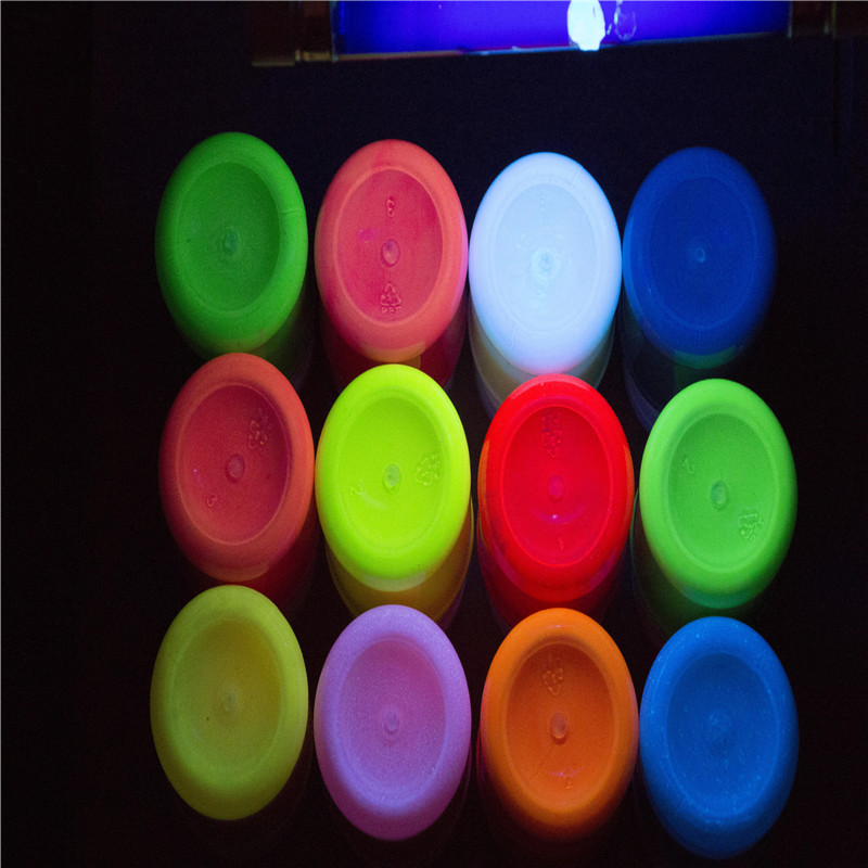 荧光颜料 荧光漆 紫光灯荧光液剂艺术涂料壁画彩绘海洋馆星空墙面