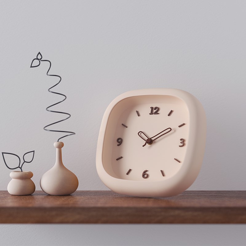 免打孔钟表202新款方形挂钟客厅现代创意墙面餐桌静音时钟