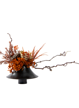 新仿真艺摆设橙色干燥插装样板间饭厅装饰茶室意境