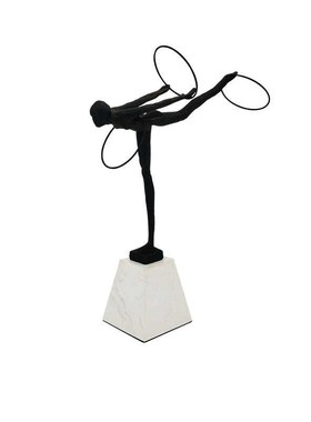 艺术健身体操人物抽象雕塑创意个性客厅办公室样板房间装饰品