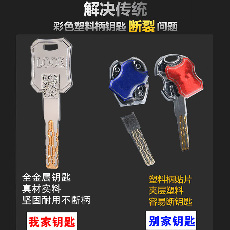 盼盼装齿防盗门拉手小帅超级锁锁体更换安全门通用型